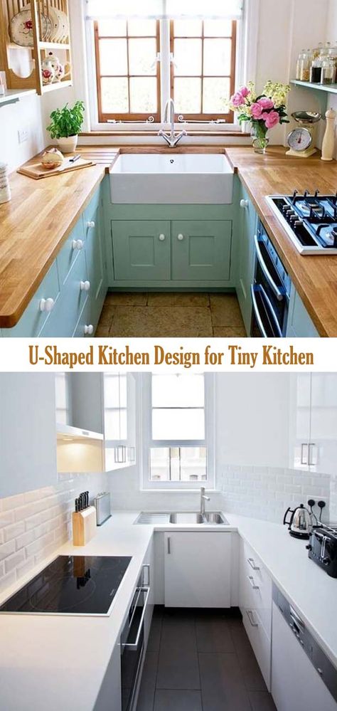 U Shaped Kitchens, Kitchen Chandelier Ideas, Small U Shaped Kitchens, Kitchen Renovation Diy Ideas, Küchen In U Form, Kitchen Diy Ideas, Chandelier Ideas, Kitchen Renovation Ideas, Diy Kitchen Renovation