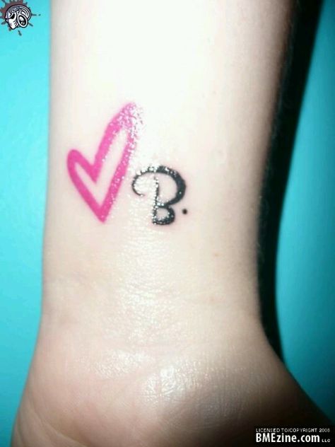 Letter B Tattoo, Back Of Ankle Tattoo, Chevron Tattoo, Barbie Tattoo, Cute Foot Tattoos, Letter Tattoo, B Tattoo, Cute Tattoos For Women, Girly Tattoos