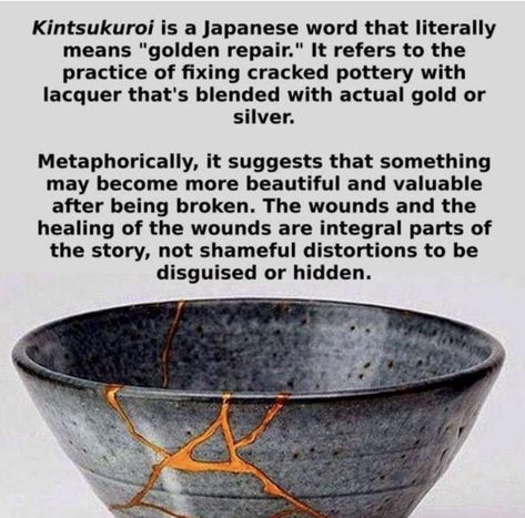 Japanese Broken Pottery, Japanese Pottery Kintsugi, Kintsugi Art, Japanese Quotes, Uncommon Words, Unusual Words, Vie Motivation, Japanese Words, Japanese Pottery