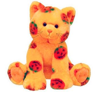 Build A Bear, Stuffed Animal, Pumpkins, Kitty, Orange, Halloween, Yellow, White