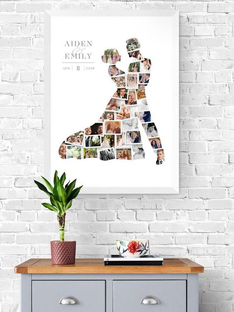 Bride & Groom personalized photo collage / wedding collage / wedding gift / custom photo collage / wedding photo collage / bride and groom Wedding Cards Collage, Wedding Collage Frame, Wedding Collage Wall, Wedding Photo Collage Ideas, Couple Collage Ideas, Couple Photo Collage Ideas, Wedding Photo Collage Wall, Couple Collage, Photo Collage Wedding