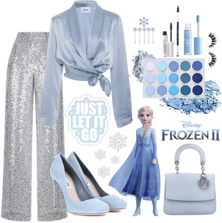 Elsa Frozen 2 Disneybound, Disney Frozen Inspired Outfits, Modern Elsa Outfit, Elsa Inspired Outfit Casual, Elsa Casual Outfit, Frozen Inspired Outfits For Women, Frozen Outfits For Women, Disney On Ice Outfit For Mom, Elsa Outfit Ideas