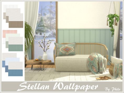 Content Wallpaper, Sims 4 Wallpaper, Mod For Sims 4, Mint Furniture, Modern Floral Wallpaper, Coquette Wallpaper, 90s Wallpaper, Sims 4 Bedroom, Neutral Throw Pillows