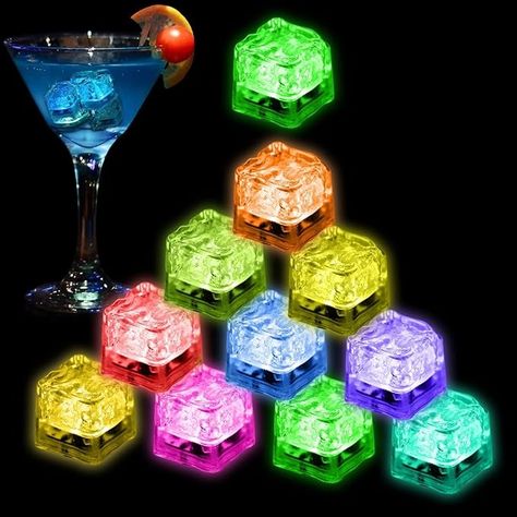 Amazon.com: Nonley Light Up Ice Cubes for Drinks, 12 Pack LED Ice Cubes Liquid Activated, Glow in The Dark Waterproof Ice Cubes for Home Bar Supplies Summer Party Wedding Decor: Home & Kitchen Colored Ice Cubes, Led Ice Cubes, Drink Decorations, Cupcake In A Cup, Bottle Toppers, Cube Light, Bar Supplies, Color Changing Led, Colorful Party