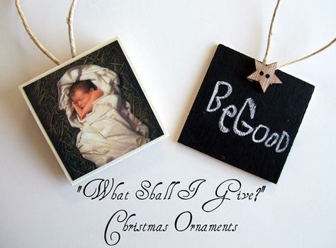 Cute Christmas Ornaments...your gift to Jesus. Primary Christmas Gifts, Christ Centered Christmas Traditions, Gift Ornaments, Christ Centered Christmas, Hear Me Roar, Christmas Gifts To Make, Ornament Tutorial, Neighbor Gifts, Christmas Gifts For Him