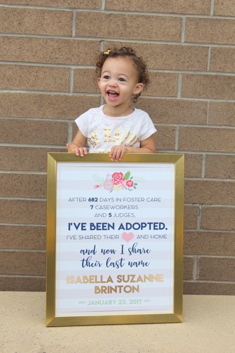 After 682 days in foster care this little cutie is ours forever. My sister in law made this beautiful adoption sign for us. Types Of Parenting, Gifts For Sister In Law, Adoption Baby Shower, Adoption Photography, Adoption Signs, Adoption Shower, Adoption Photos, Adoption Quotes, Adoption Announcement