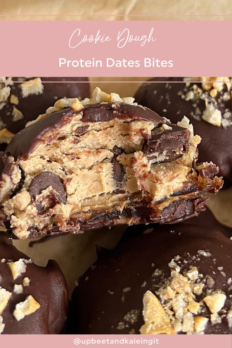 Protein Date Recipes, High Protein Edible Cookie Dough, Protein Cookie Dough For One, Edible Protein Cookie Dough, Healthy Protein Cookie Dough, Protien Cookie Dough, Warrior Babe, Dairy Free Greek Yogurt, Date Bites