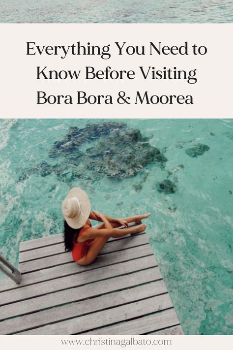 Everything you need to know before visiting. The ultimate bora bora travel guide. If you hear paradise calling your name, but aren’t sure which island is best suited to your needs, don’t worry. This ultimate Bora Bora and Moorea travel guide will explain the difference between these two islands. It’ll also help you decide where to stay, what to do, and how to get to both. #travel #travelguide Bora Bora Travel, Bora Bora Vacation, French Polynesian Islands, Trip To Bora Bora, Four Seasons Bora Bora, Tahiti Travel, Air Tahiti, Tahiti French Polynesia, Coral Garden