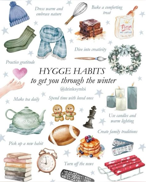 hygge habits to get you through the winter Hygge Lifestyle Inspiration, Hygge Vibes, Hygge Winter, Winter Hygge, Cottagecore Living, Hygge Living, Winter Arc, Winter Wellness, Hygge Life