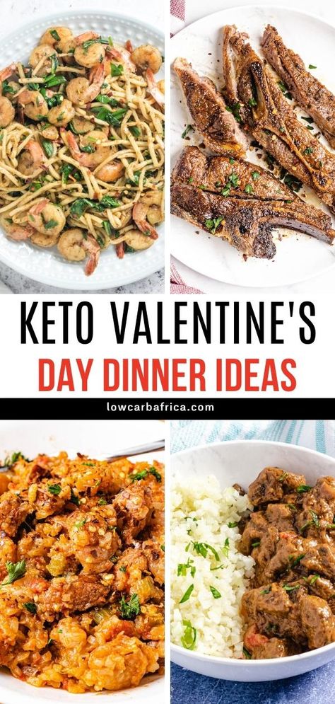 Looking for some delicious and romantic low carb recipes to show love this season? Check out these mouthwatering keto Valentine's day dinner dishes! #valentine #ketodinner #easydinner | lowcarbafrica.com Keto Valentines Dinner, Romantic Keto Dinner For Two, Paleo Valentines Day Dinner, Keto Valentines Day Dinner, Low Carb Valentines Dinner, Valentines Day Dinner Recipes, Healthy Valentines Dinner, Keto Valentines Day, Keto Valentines