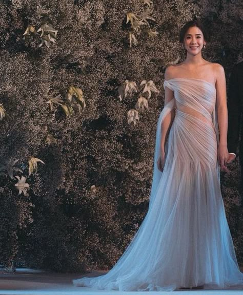 Modern Ethereal Wedding Dress, Romantic Dress Aesthetic, Unique Wedding Dresses Different, Unique Bridal Looks, Elie Saab Wedding, Dresses Couture, Forest Theme Wedding, Dreamy Gowns, Sheer Wedding Dress