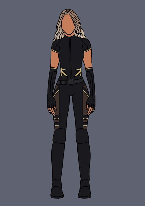 Golden Superhero Suit, Avengers Oc Outfits, Superhero Outfits Design Female Black, Black Superhero Suit, Female Hero Costumes, Hero Outfits Design Female, Jedi Halloween, Halloween Jedi, Superhero Outfits Design