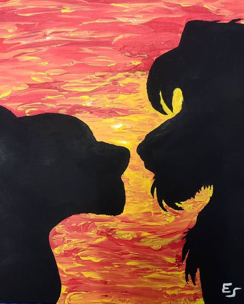 Simba Painting, Simba Lion, Sip N Paint, Painting Painting, Paint Painting, Lion King, Painting Ideas, Fondant, Moose Art