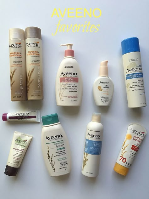 Giveaway: My favorite AVEENO products | Honestly Jamie Skincare Aveeno, Aveeno Skincare, Aveeno Products, Aveeno Aesthetic, Aveeno Skin Care, Aveeno Hair Products, Aveeno Lotion, Spring Skin, Oily Skin Care Routine