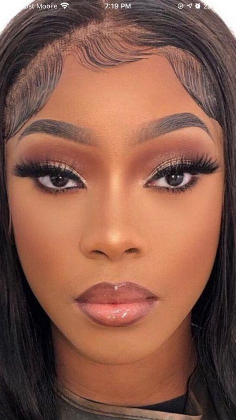 Hooded Eye Makeup Black Women, Mascarade Makeup, Photo Ready Makeup, Cornrows Natural Hair, Natural Glam Makeup, Hooded Eye Makeup, Brown Skin Makeup, Makeup For Black Skin, Bridesmaid Makeup