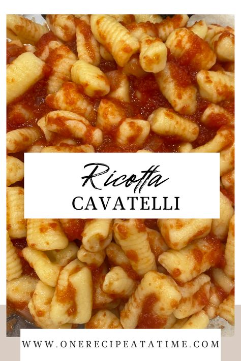 Fresh pasta is a labor of love but this three ingredient ricotta cavatelli makes it all worthwhile Ricotta Cavatelli Recipe, Baked Cavatelli Recipes, Cavatelli Pasta Recipe, Cavatelli Recipe, Cavatelli Pasta, Homemade Ricotta, Pasta Dinner Recipes, Red Sauce, Fresh Pasta