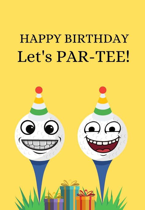 Happy Birthday Golf, Happy Birthday Aunt, Printable Birthday Cards, Christmas Gift Certificate, Free Printable Birthday Cards, Box Cards Tutorial, Golf Birthday Cards, Snoopy Birthday, Birthday Card Messages