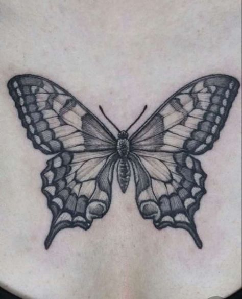 Butterfly Tattoos Images, Unique Butterfly Tattoos, Insect Tattoo, Butterfly Tattoos For Women, Sharpie Tattoos, Butterfly Tattoo Designs, Knee Tattoo, Dope Tattoos, Simplistic Tattoos