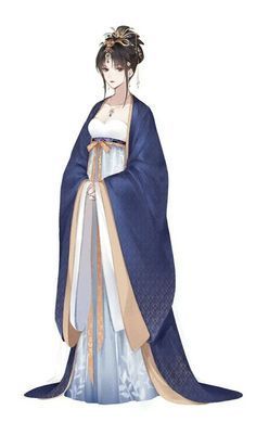 Hanfu Girl, Anime Kimono, Chinese Art Girl, Dress Drawing, Anime Dress, Fantasy Dress, Chinese Clothing, Asian Outfits, Green Life