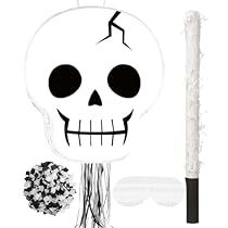 Skull Pinata, Best Halloween Games, Mexican Birthday Party, Fall Festival Party, Halloween Pinata, Pinata Stick, Monster High Birthday Party, Mexican Birthday Parties, Birthday Party Game