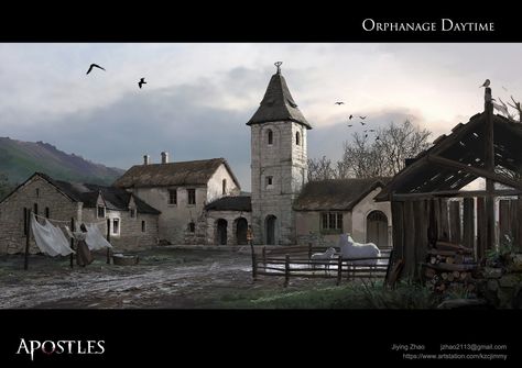 ArtStation - Orphanage, J Zhao Medieval Orphanage