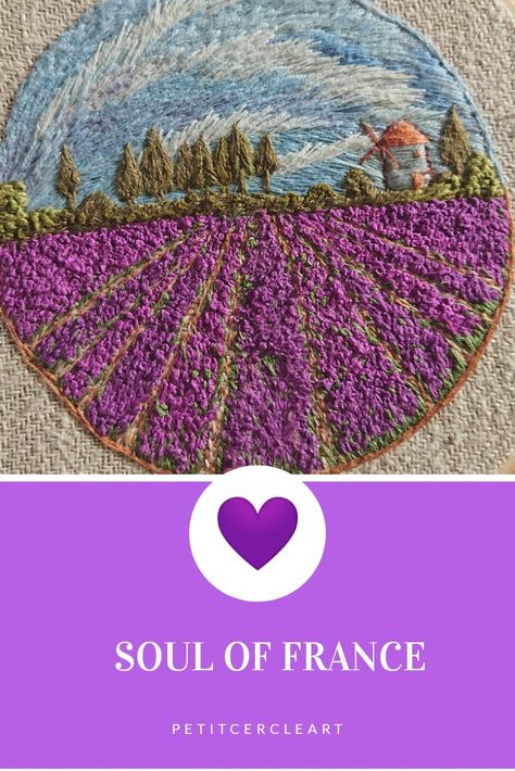 Lavender Field Embroidery, Field Embroidery, Provencal Decor, Purple Room, Purple Rooms, Lavender Field, Stylish Interior, Frou Frou, Modern Embroidery