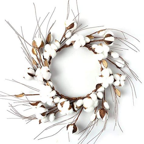 Cotton Wreath Decor, Farmhouse Style Wedding, Cotton Boll Wreath, Ball Wreath, Cotton Boll, Vintage Wreath, Cotton Stems, Cotton Wreath, Artificial Wreath