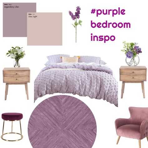 Lavendar Bedrooms, Lilac Room, Lilac Bedroom, Lavender And Lilac, Design Mood Board, Brass Bed, Shabby Chic Bedroom, Primary Bedroom, Interior Design Mood Board