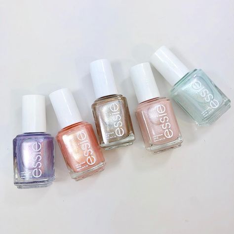 Shimmer Nail Polish, Essie Nail Polish, Essie Nail, Nail Varnish, Nail Lacquer, White Nails, Essie, Sea Glass, Nail Inspo