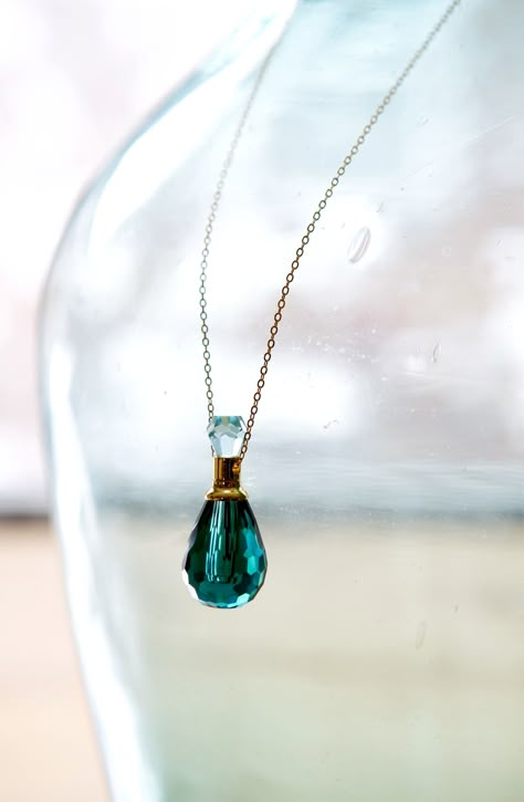 Perfume Pendant, Perfume Necklace, Boho Crystal, Aquamarine Pendant, Magical Jewelry, Boho Pendant, Fancy Jewelry, Girly Jewelry, Dream Jewelry