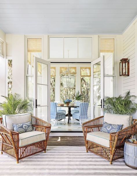 Southern Interior Decor, Edenton Southern Living, Southern Living Patio, Southern Prep Home Decor, Southern Living Idea House 2022, Southern Patio Ideas, Low Country Style Interiors, Southern Farmhouse Living Room, Southern Living Idea House 2023