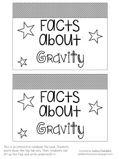 Freebie Flip Book for Science- Facts about Gravity Gravity For Kindergarten, Gravity Activities, Gravity Lessons, Gravity Experiments, Gravity Science, Writing Activities For Preschoolers, Future Educator, First Grade Curriculum, Light Science