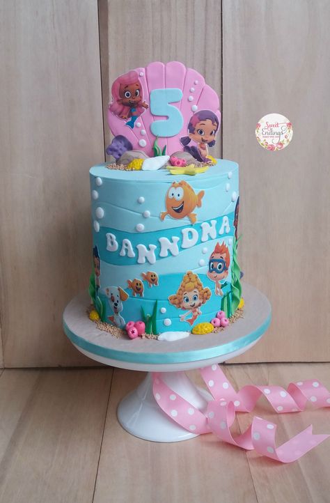 Bubble Gubbies Cake, Bubble Guppies Birthday Party Ideas Cake, Bubble Guppies Themed Birthday Party, Bubble Guppies Birthday Party Ideas, Bubble Guppies Birthday Cake, Bubble Guppies Cake, Frozen 3rd Birthday, 15th Birthday Party Ideas, Bubble Guppies Birthday Party