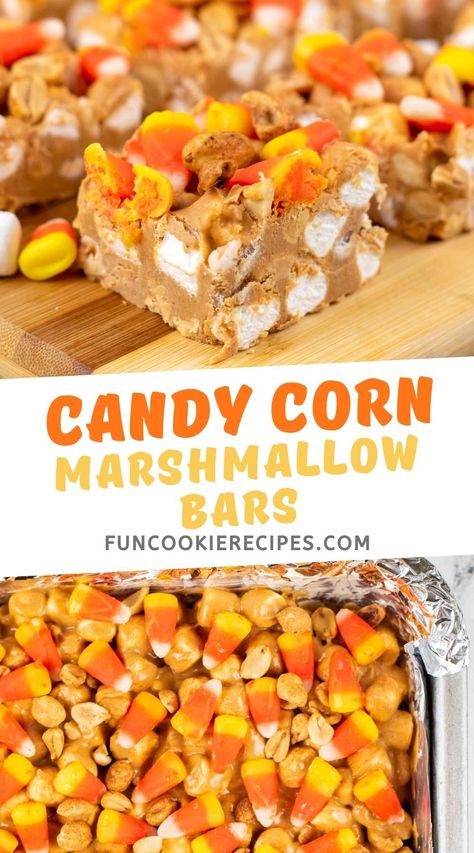 Candy Corn Bars Halloween Treats, Pumpkin Candy Corn Desserts, Candy Corn Casserole, Recipe With Candy Corn, Candy Corn Brownies, Desserts With Candy Corn, Souper Halloween, Candy Corn Bars, Candy Corn Recipes