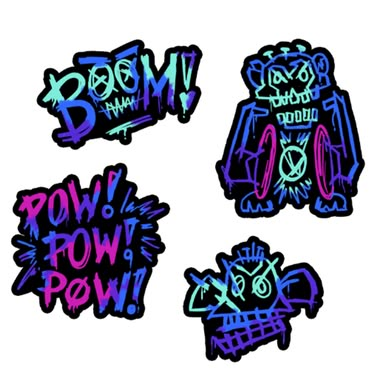 Powder's Wind Up Monkey |  Riot Games Store Jinx Symbol, Arcane Logo, Arcane Stickers, Jinx Graffiti, Font Graffiti, Alphabet Graffiti, League Of Legends Poster, Graffiti Logo, Graffiti Doodles