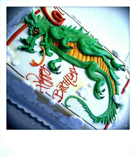 Buttercream Dragon Cake Dragon Sheet Cake, Dragon Birthday Cakes, Dragon Cakes, Dragon Cake, Dragon Birthday, Dragon Party, Cute Cupcakes, Holiday Cakes, Photo Cake