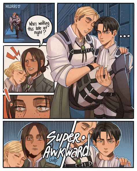 4/6 Erwin Aot, Levi Squad, Treasure Yg Member, Levi And Erwin, Aot Memes, Attack On Titan Ships, Attack On Titan Season, Attack On Titan Fanart, Attack On Titan Levi