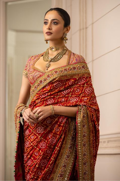 Buy Tarun Tahiliani Red Handloom Gharchola Saree Set Online | Aza Fashions Red Gharchola Saree, Gharchola Saree, Saree Wearing, Saree Wearing Styles, Simple Saree Designs, Floral Saree, Fashionable Saree Blouse Designs, Fancy Sarees Party Wear, Indian Fashion Saree