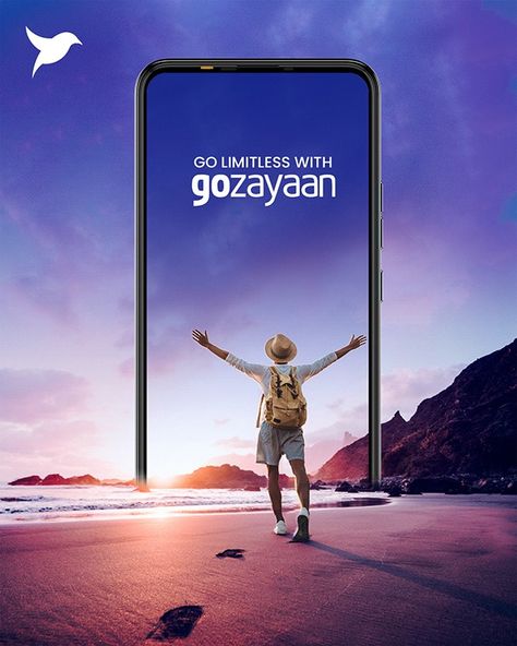 GoZayaan - Travel Social Media Creative Ads :: Behance Traveling Post Ideas, Travel Creative Ads Social Media, Social Media Ads Advertising, Health Creative Ads, Travel Ads Design, Travel Post Design, Travel Creative Ads, Travel Social Media Design, Social Media Creative Ads