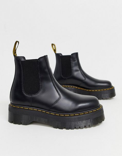 Dr Martens 2976 Platform, 2976 Quad Platform Chelsea Boot, 2976 Platform Chelsea Boots, Dr Martens 2976 Quad, Dr Martens Chelsea, Galaxy Converse, Dr Martens 2976, Galaxy Vans, Doc Martens Outfit