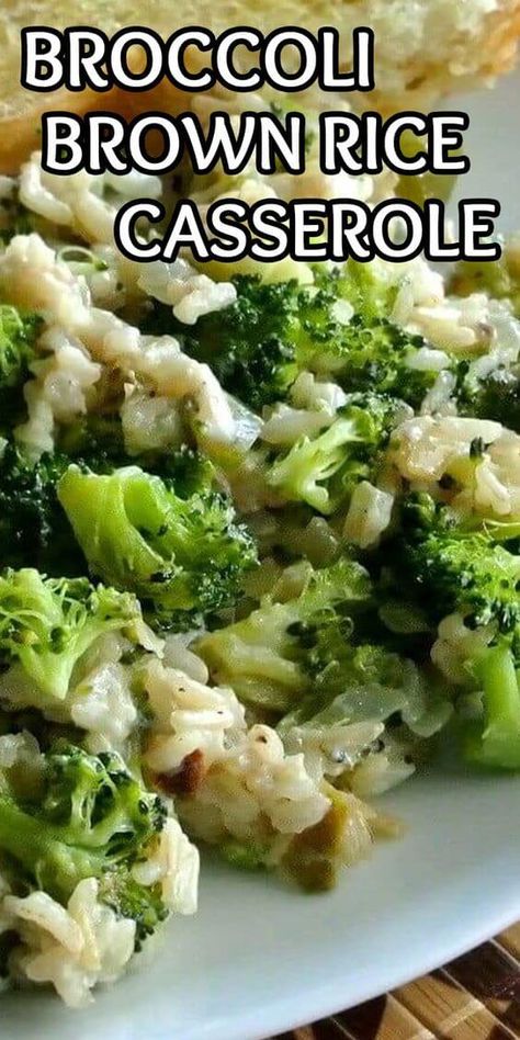 Broccoli Brown Rice Casserole, Brown Rice Side Dish Recipes, Brown Rice Casserole Recipes, Brown Rice Dinner, Broccoli Brown Rice, Brown Rice Side Dish, Brown Rice Dishes, Brown Rice Recipes Healthy, Healthy Brown Rice