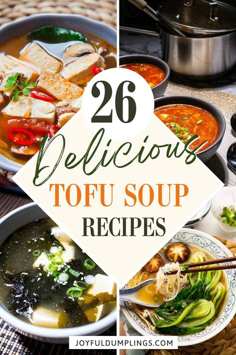 Asian Tofu Soup, Tofu Soup Recipes, Oyster Mushroom Recipes, Korean Tofu Soup, Korean Tofu, Lemongrass Soup, Mushroom Recipes Vegan, Vegan Fajitas, Oyster Mushroom Recipe