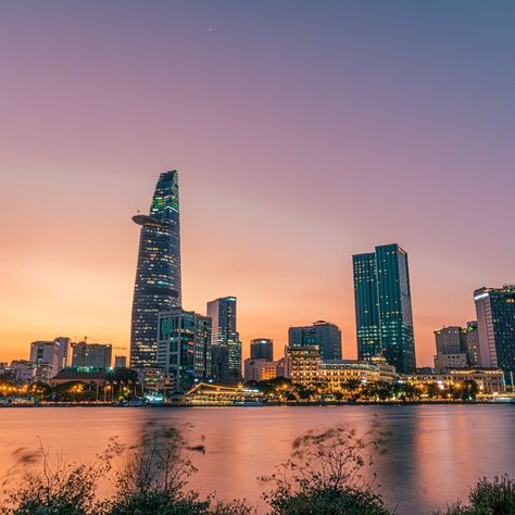 Ho Chi Minh City Vietnam Aesthetic, City Landscape Photography, Photograph Idea, Vietnam City, Trip To Vietnam, Vietnam Ho Chi Minh, Saigon Vietnam, Popular Travel Destinations, Element Design