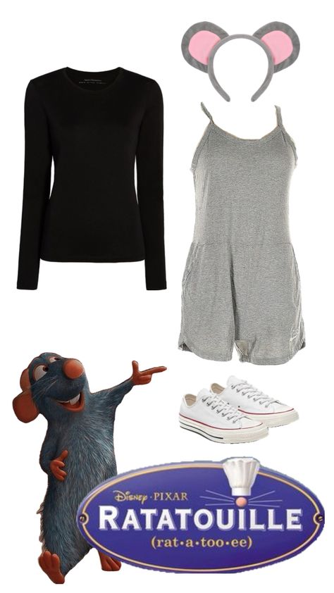 #halloween #costume #beauty #ratatouille Remi The Rat Halloween Costume, Diy Remy Ratatouille Costume, Duo Halloween Costumes Ratatouille, Rat From Ratatouille, Remy Ratatouille Throwing Up, Halloween Duos, Mouse Costume, Diy Costumes, Disney Pixar