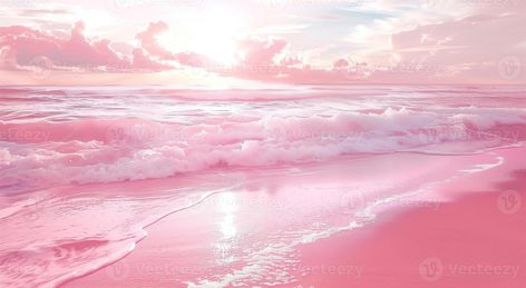 AI generated Pink beach pink sky pink sea Pretty Landscapes Wallpaper, Computer Pink Wallpaper, Pink Landscape Aesthetic, Pink Sky Background, Pink Scenery, Desktop Pink Wallpaper, Pink Kawaii Wallpaper Pc, Pink Background Landscape, Pink Aesthetic Background For Laptop