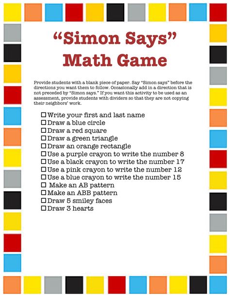 Simon Says Math Game Simon Says Game, Digital Learning Classroom, Maths Games, Virtual Games, Icebreakers, Virtual School, Math Game, Virtual Learning, Homeschool Kindergarten