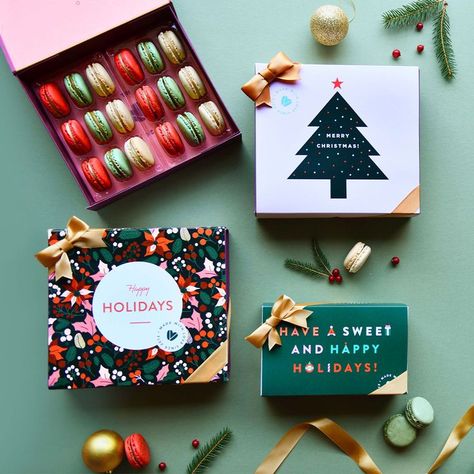 Corporate Gifting, Gifts ideas for clients, Corporate gifts Custom Macarons, Planning An Event, Macaron Boxes, Corporate Christmas Gifts, Corporate Gifting, French Macarons, Client Gifts, Product Recommendations, Employee Gifts