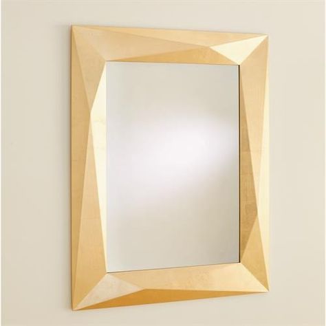 Angular Mirror-Gold Leaf Horizontal Mirrors, Contemporary Wall Mirrors, How To Clean Mirrors, Global Views, Mirror Designs, Accent Mirrors, Gold Mirror, Silver Mirrors, Mirror Wall Decor