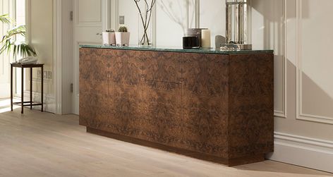 Gray Sideboard, Bespoke Office, Sideboard Modern, Design Hacks, Sideboard Grey, Walnut Sideboard, Large Sideboard, Design Hack, Burl Wood