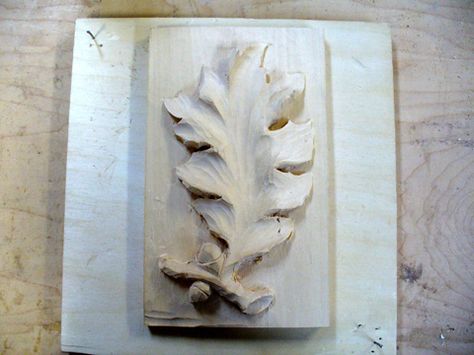 Oak Leaf Wood Carving, Leaf Carving, Apple Maple, Cherry Apple, Wooden Things, Floral Foliage, Pyrography Art, Wood Carving Designs, Carving Wood